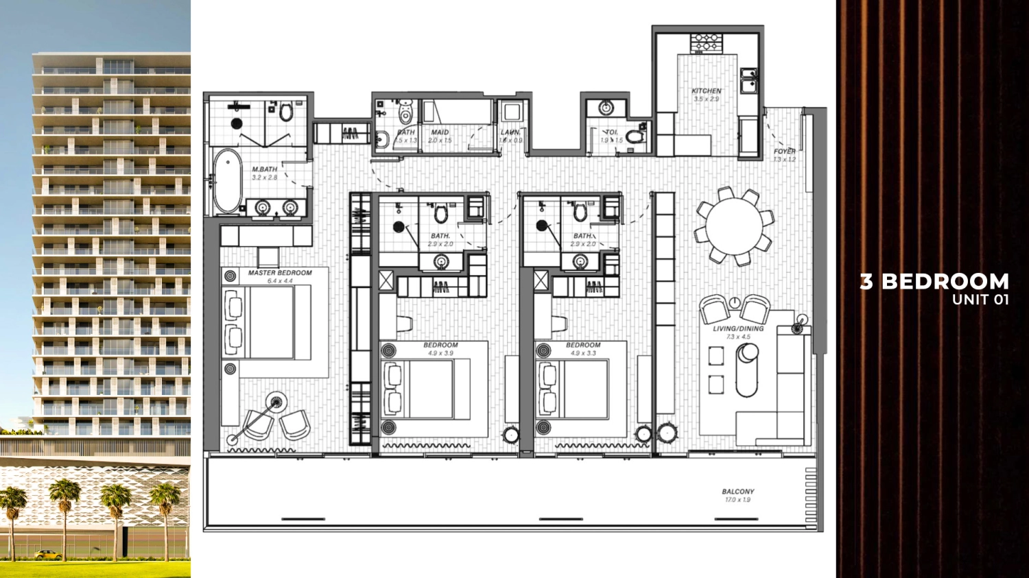 3 BR - Type A